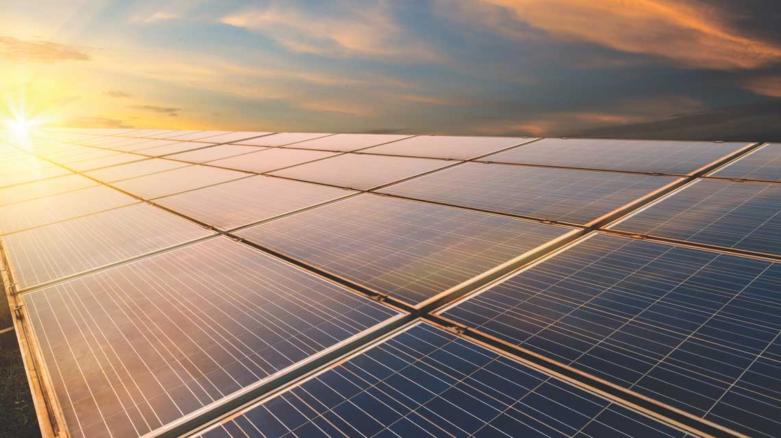 Solar panels used to convert energy as part of corporate social responsibility