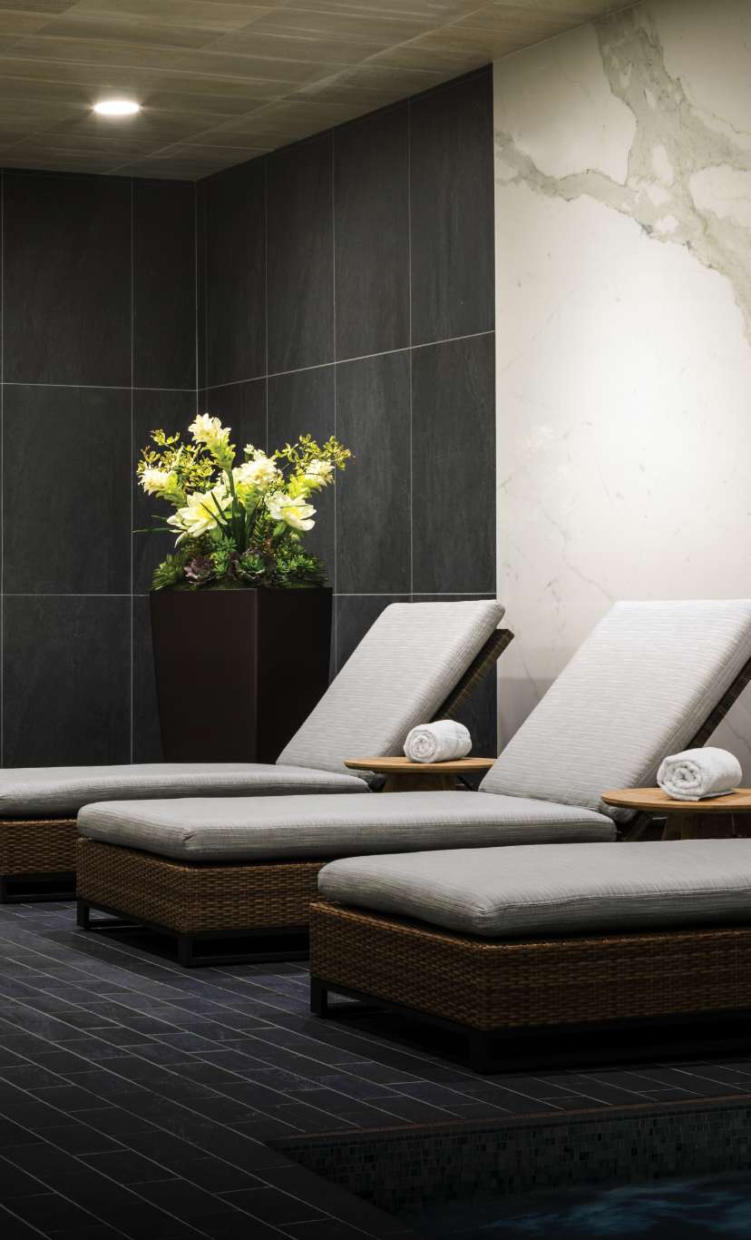 3 lounge chairs in a relaxing area