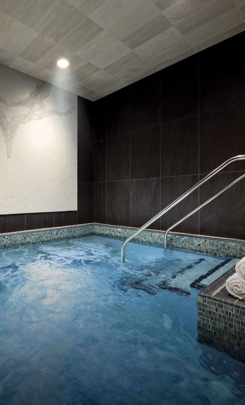 a bubbling whirlpool