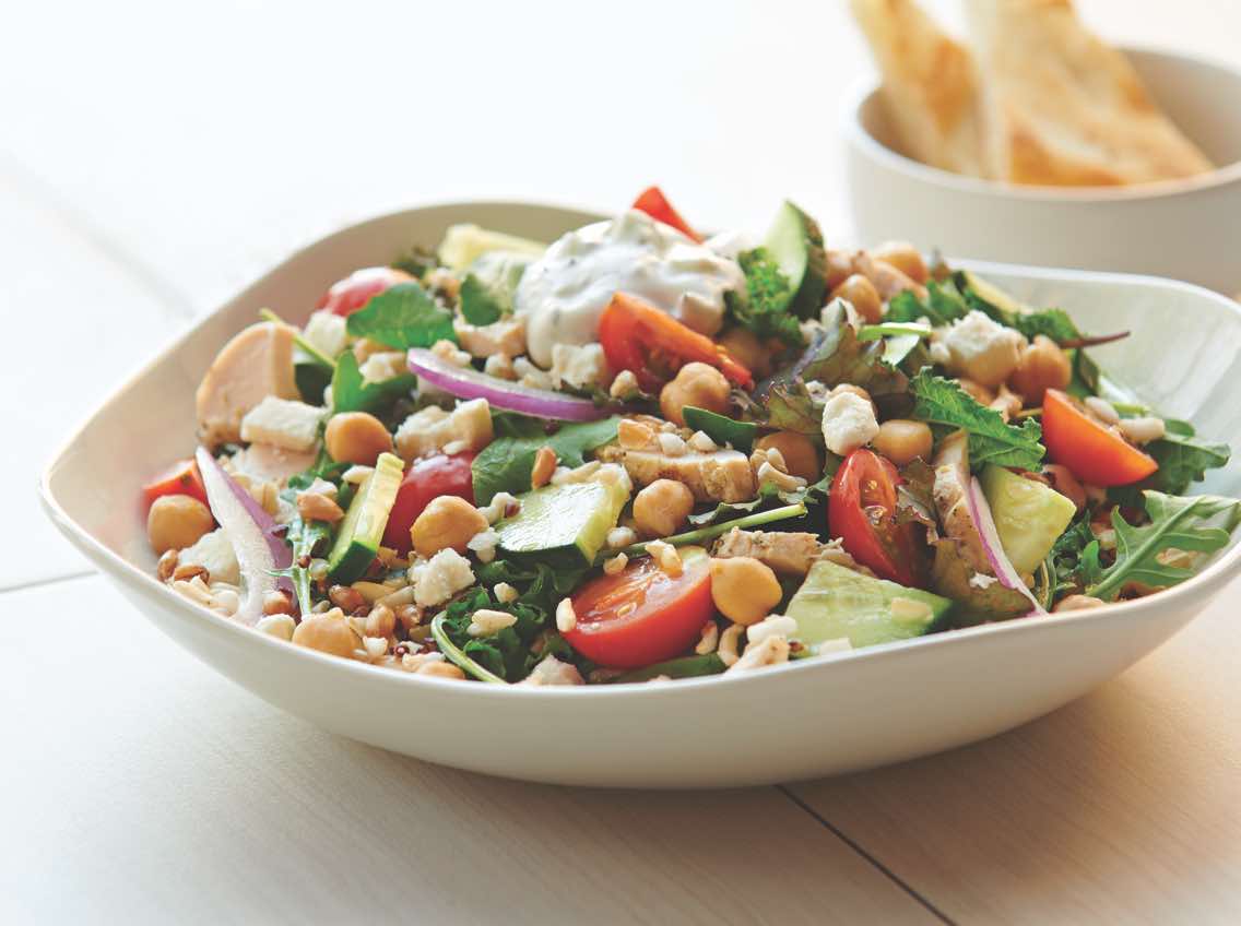 Green salad with colorful vegetables from the LifeCafe