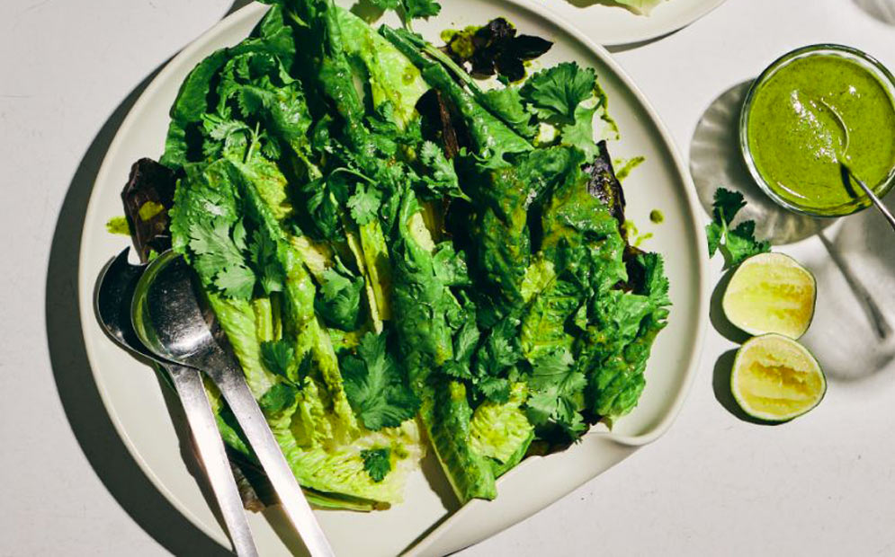 A close up image of wedged lettuce