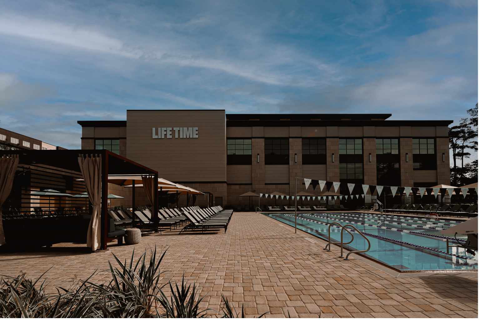 exterior area at Life Time with pool