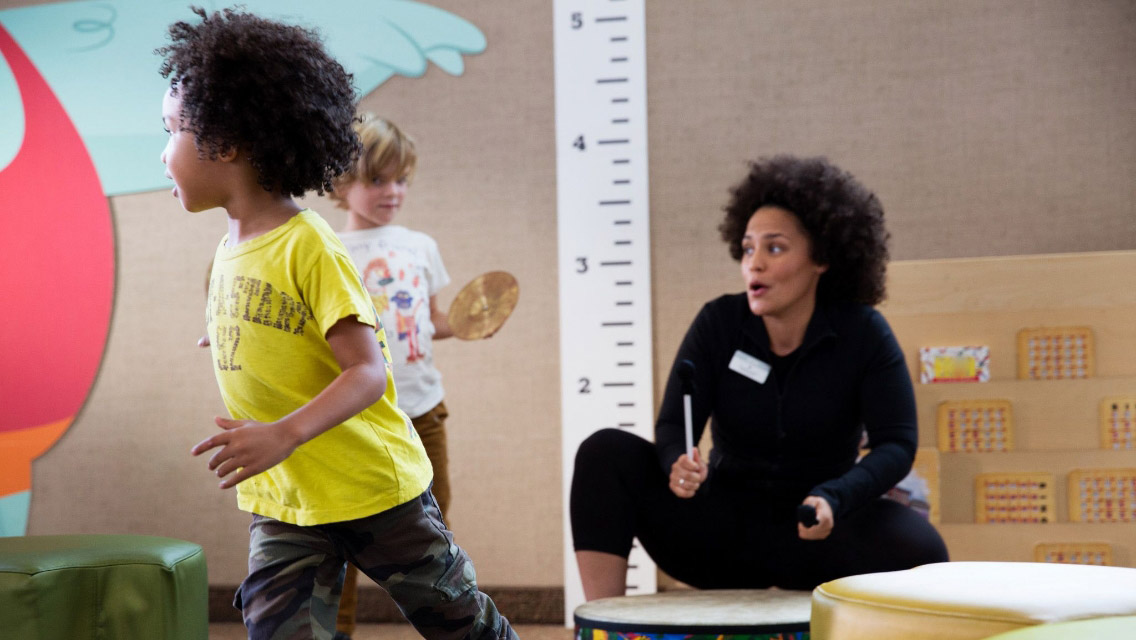 A group of children playing music together